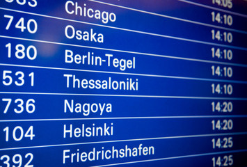 Obraz premium Airport board