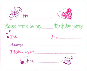 birthday invitation