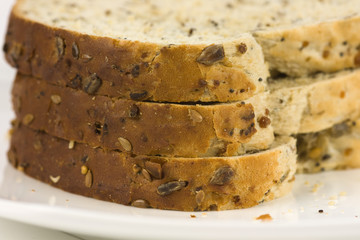 Bread on a plate