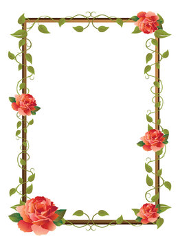 frame for picture with rose