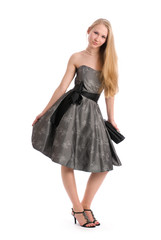 elegant fashion young woman standing