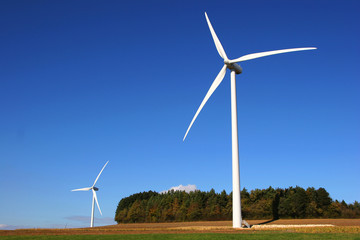 wind mill on blue sky