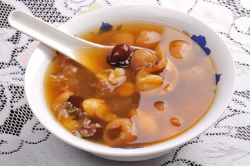 Asian Traditional herbal lotus seed sweet soup