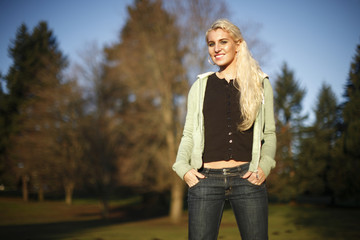 Young woman at the park.