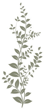 tree shape green branch and white background decoration