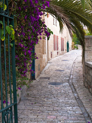 Neighborhood in old Jerusalem of Yemin Moshe.