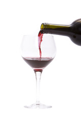 Pouring red wine