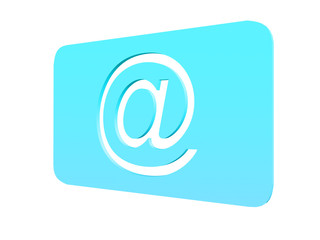 Email symbol with glossy light effects