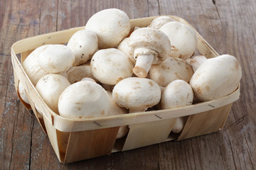 Mushrooms in a basket