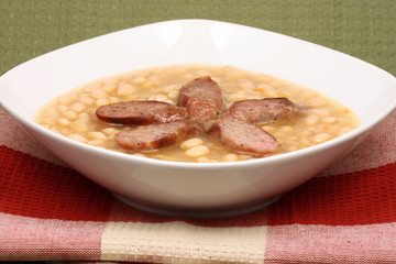 white beans with sausage