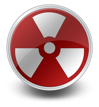 Glossy Icon "Nuclear Symbol"