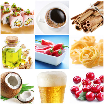 collection of images on the theme of "food"