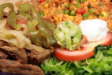 delicious mexican beef plate