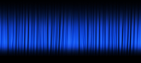 Blue theater curtain with spot lights