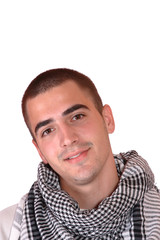 Closeup of a happy young man