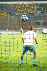 goalkeeper, ball, football