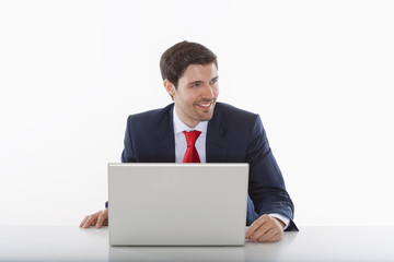 businessman with laptop