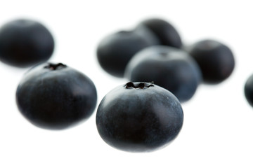 Blueberries isolated on white background