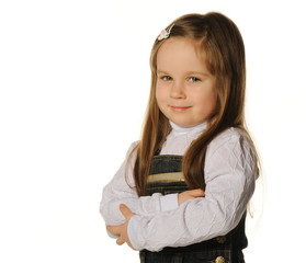 Portrait of the pretty little girl