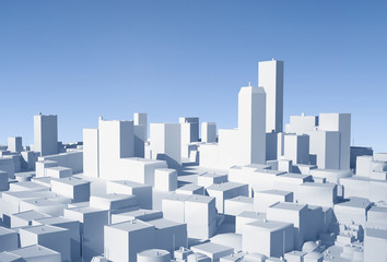 Conceptual image of 3D city