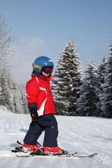 Apprendre à skier : jeune garçon #3