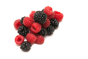 blackberry and raspberry