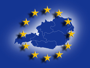 &Ouml;sterreich mit Europasternen