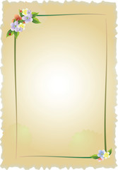 vintage frame with flowers