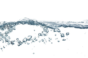 kristallklares wasser mit luftbläschen