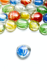 Color glass buttons