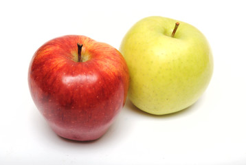 yellow and red apples