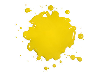 Naklejka premium Yellow Paint Splatter