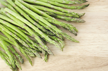 Fresh Asparagus on Cutting Board
