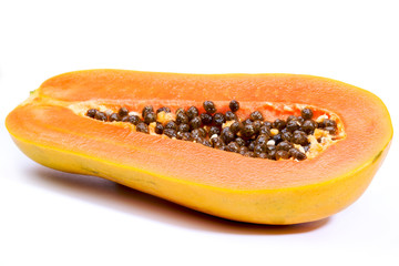 Papaya isolated on white background