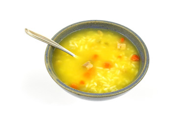 Chicken rice and vegetable soup