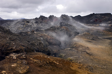 Fototapeta na wymiar Active Volcanic Fissure