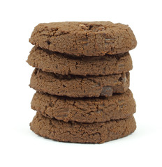 Double chocolate sugar free cookies stack