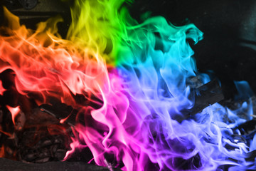 colorful fire