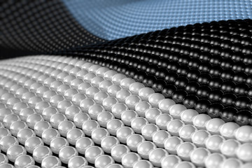 Fototapeta premium Wave of spheres in the colors of Estonia