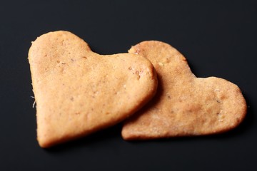 Heart shaped St. Valentine biscuits