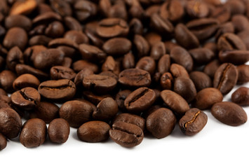 closeup coffee beans background