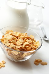 Breakfast with corn-flakes