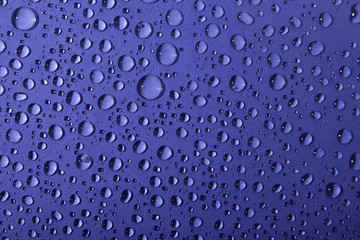 Water drops background, blue