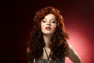 Portrait of a young beautiful woman.