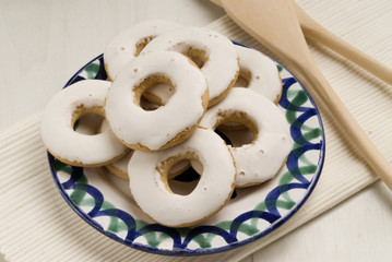 Spanish cuisine. Andalusian wine doughnuts.