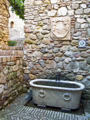 Marble tub in the Alcazaba of Malaga