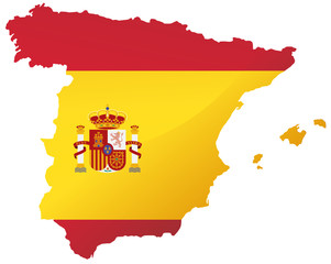 Mapa de la Bandera de España