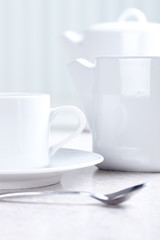 Kitchen table, tea, cup