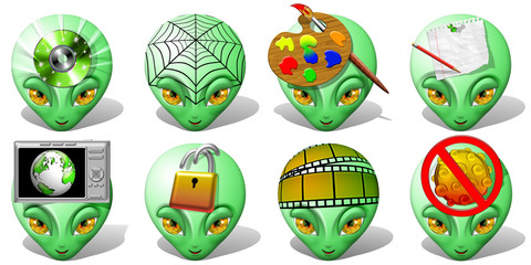 Avatar Alieno Icona-Avatar Alien Icone-2