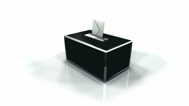 Election droit de vote bulletin urne 3d